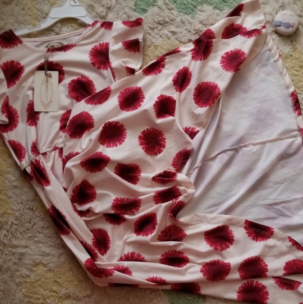 Leah dress in Pom print